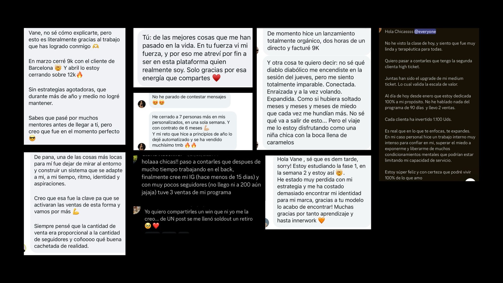Testimonios reales — mujeres escalando sus negocios